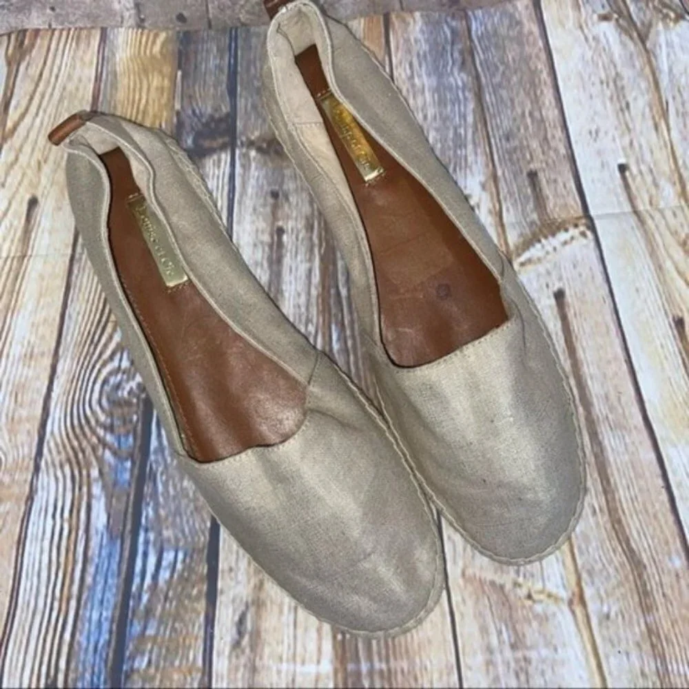 Louise Et Cie Cristobal Gold Tan Espadrille Flats Size 10/40